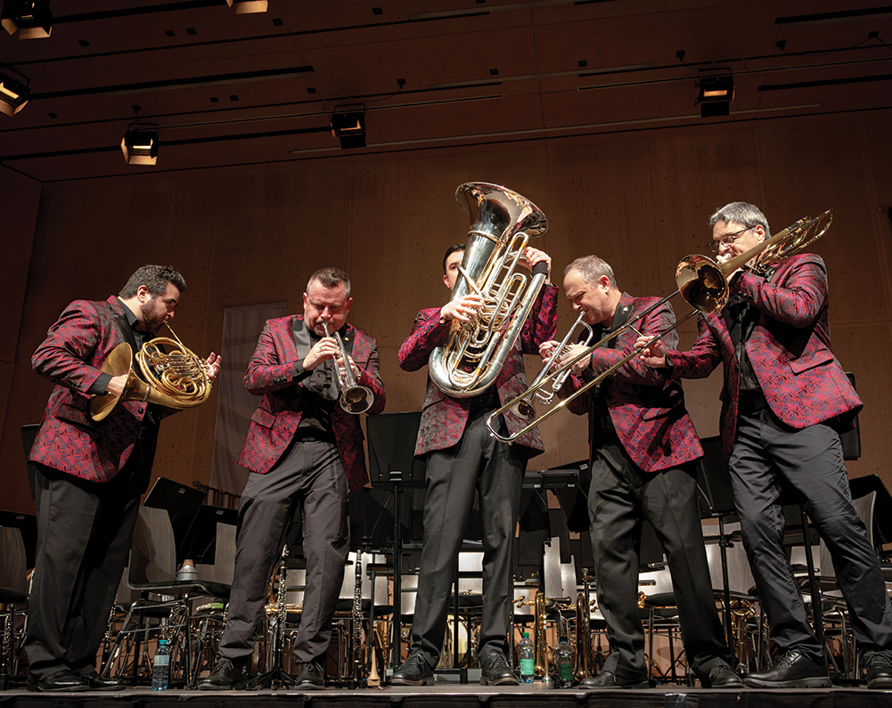 Live music concert by the Boston Brass at Strings Music Festival in Steamboat Springs, Colorado.